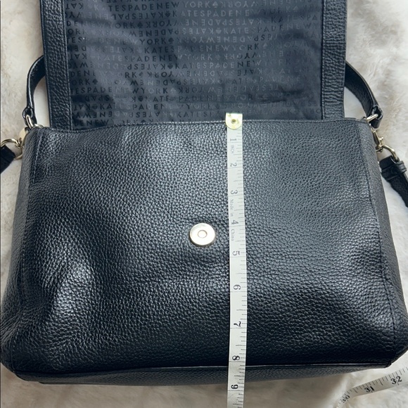 Kate Spade Black Pebbled Leather Bow Shoulder/ Crossbody Bag - Picture 4 of 14